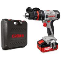 Аккумуляторный ударный шуруповерт CROWN CT21075HMX-4 BMC входит в линейку B3 Plus - серия под один аккумулятор.<br />Одномуфтовый металлический патрон с блокировкой шпинделя обеспечивает легкую и надежную установку бит, сверл и тд одной рукой<br />Трехпоз